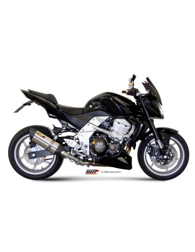 MIVV SLIP-ON SUONO ST. STEEL CON TAPA CARBONO KAWASAKI Z750 2007-14