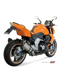MIVV 2 SLIP-ON SUONO ST. STEEL CON TAPA CARBONO KAWASAKI Z1000 2007-09