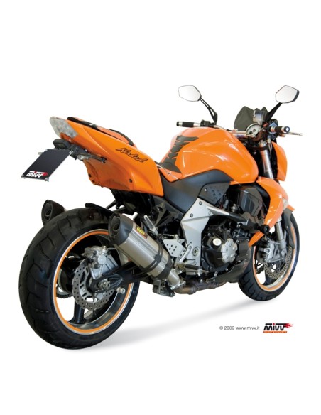 MIVV 2 SLIP-ON SUONO ST. STEEL CON TAPA CARBONO KAWASAKI Z1000 2007-09