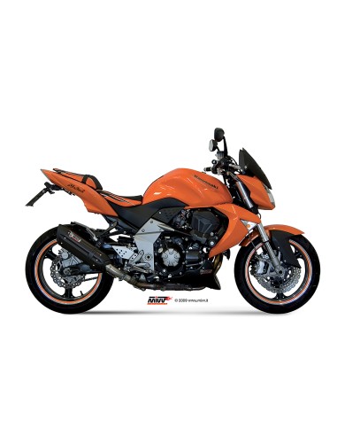 MIVV 2 SLIP-ON SUONO BLACK CON TAPA CARBONO KAWASAKI Z1000 2007-09
