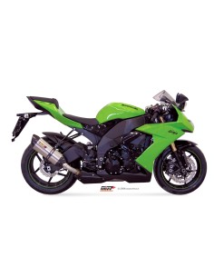 MIVV SLIP-ON SUONO ST. STEEL CON TAPA CARBONO KAWASAKI ZX-10 R 2008-10