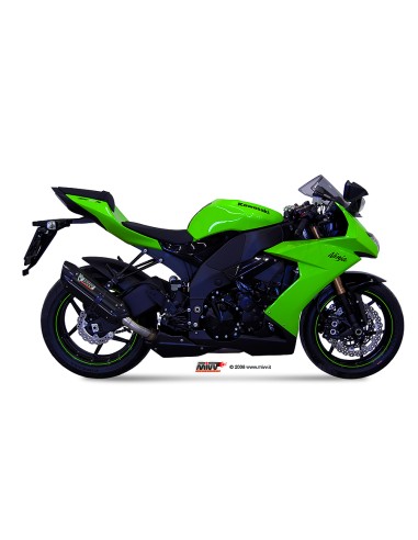 MIVV SLIP-ON SUONO BLACK CON TAPA CARBONO KAWASAKI ZX-10 R 2008-10