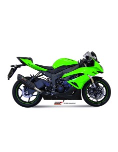 MIVV SLIP-ON SUONO BLACK CON TAPA CARBONO KAWASAKI ZX-6 R 2009-16 / ZX-6 R 636 2013-16