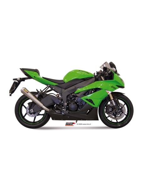 MIVV SLIP-ON X-CONE PLUS ST. STEEL KAWASAKI ZX-6 R 2009-16