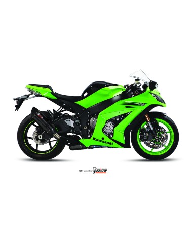 MIVV SLIP-ON SUONO BLACK CON TAPA CARBONO KAWASAKI ZX-10 R 2011-15