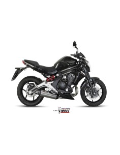 MIVV FULL SYSTEM 2X1 SUONO ST. STEEL CON TAPA CARBONO KAWASAKI ER-6N / F 2012-16
