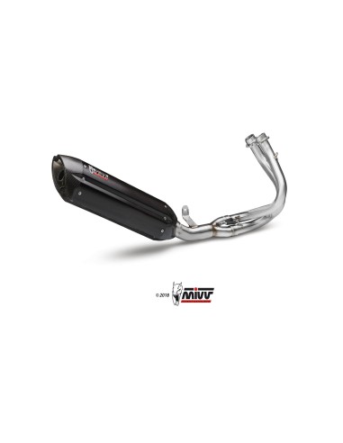 MIVV FULL SYSTEM 2X1 SUONO BLACK CON TAPA CARBONO KAWASAKI ER-6N / F 2012-16
