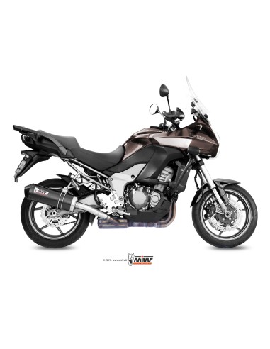 MIVV SLIP-ON OVAL CARBONO CON TAPA CARBONO KAWASAKI VERSYS 1000 2012-14