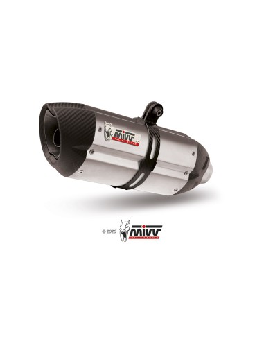 MIVV SLIP-ON SUONO ST. STEEL CON TAPA CARBONO KAWASAKI Z800 E 2013-16