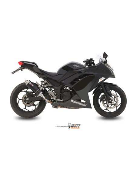 MIVV SLIP-ON GP BLACK KAWASAKI NINJA 300 2013-16 / Z300 2015-16