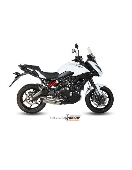 MIVV FULL SYSTEM 2X1 SUONO ST. STEEL CON TAPA CARBONO KAWASAKI VERSYS 650 2015-22