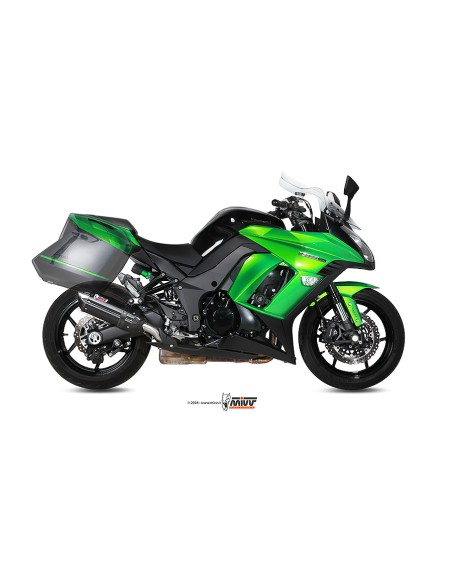 MIVV 2 SLIP-ON SUONO BLACK CON TAPA CARBONO KAWASAKI Z1000 SX / NINJA 1000 SX 2014-19