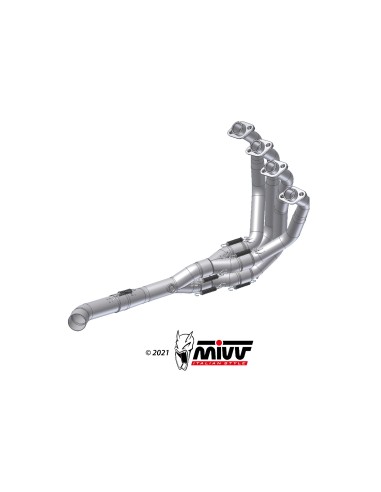 MIVV COLECTORES NO KAT (COMPATIBLE CON SILENCIOSOS MIVV Y DE SERIE) KAWASAKI Z900 A2 2017-24