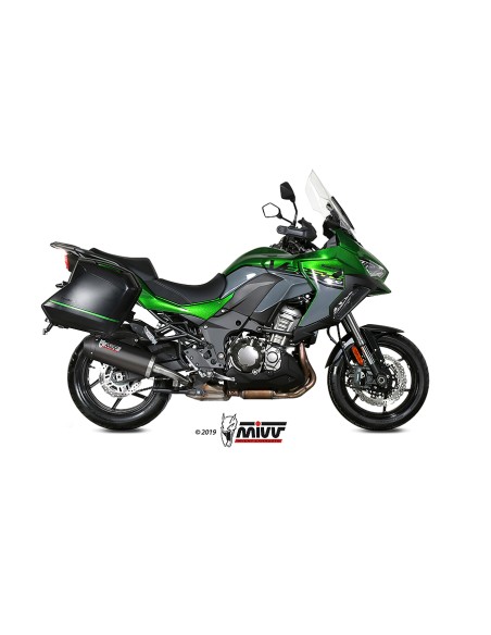 MIVV SLIP-ON OVAL CARBONO CON TAPA CARBONO KAWASAKI VERSYS 1000 / S / SE 2019-24