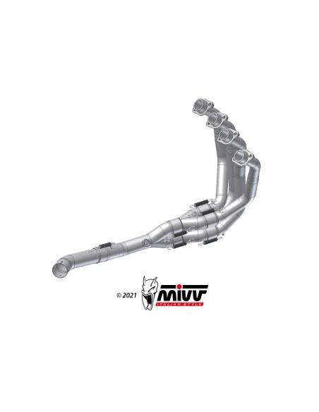 MIVV COLECTORES NO KAT (COMPATIBLE CON SILENCIOSOS MIVV Y DE SERIE) KAWASAKI Z900 2020-24