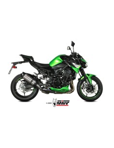 MIVV SLIP-ON SUONO ST. STEEL CON TAPA CARBONO KAWASAKI Z900 2020-24