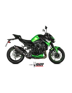 MIVV SLIP-ON SUONO BLACK CON TAPA CARBONO KAWASAKI Z900 2020-24
