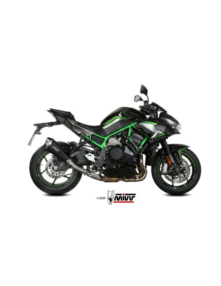 MIVV SLIP-ON DELTA RACE BLACK KAWASAKI Z H2 / SE 2020-24