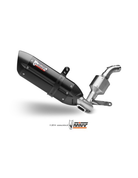 MIVV FULL SYSTEM 1X1 SUONO BLACK CON TAPA CARBONO KTM 125 DUKE 2011-16 / 200 DUKE 2012-14