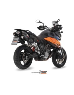 MIVV 2 SLIP-ON OVAL CARBONO CON TAPA CARBONO KTM 990 SUPERMOTO SMT 2009-13