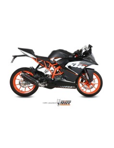 MIVV FULL SYSTEM 1X1 SUONO BLACK CON TAPA CARBONO KTM RC 125 2014-16