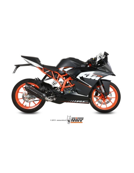 MIVV FULL SYSTEM 1X1 SUONO BLACK CON TAPA CARBONO KTM RC 125 2014-16