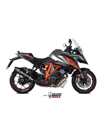 MIVV SLIP-ON OVAL CARBONO CON TAPA CARBONO KTM 1290 SUPERDUKE GT 2016-24