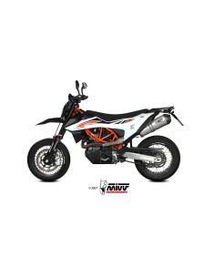 MIVV SLIP-ON OVAL TITAN CON TAPA CARBONO KTM 690 SMC R 2020-24