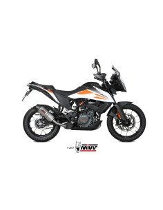 MIVV SLIP-ON OVAL TITAN CON TAPA CARBONO KTM 390 ADVENTURE 2020-24