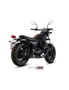 MIVV 2 SLIP-ON GHIBLI BLACK MOTO GUZZI V9  BOBBER / ROAMER 2016-22