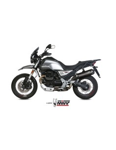 MIVV SLIP-ON OVAL CARBONO CON TAPA CARBONO MOTO GUZZI V85 TT 2019-24