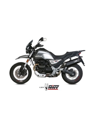 MIVV SLIP-ON SPEED EDGE BLACK MOTO GUZZI V85 TT 2019-24