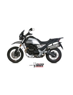 MIVV SLIP-ON SPEED EDGE ST. STEEL CON TAPA CARBONO MOTO GUZZI V85 TT 2019-24