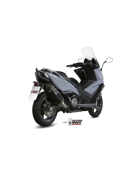 MIVV SLIP-ON SPEED EDGE BLACK KYMCO AK550 2017-20