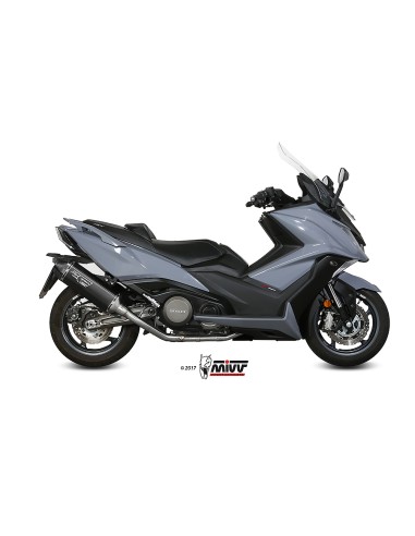 MIVV FULL SYSTEM 2X1 SPEED EDGE BLACK KYMCO AK550 2017-20