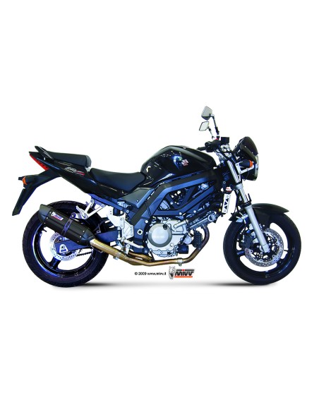MIVV SLIP-ON SUONO BLACK CON TAPA CARBONO SUZUKI SV 650 2004-15
