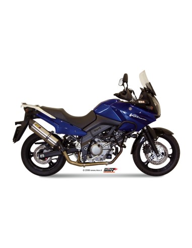 MIVV FULL SYSTEM 2X1 SUONO ST. STEEL CON TAPA CARBONO SUZUKI DL V-STROM 650 2004-06
