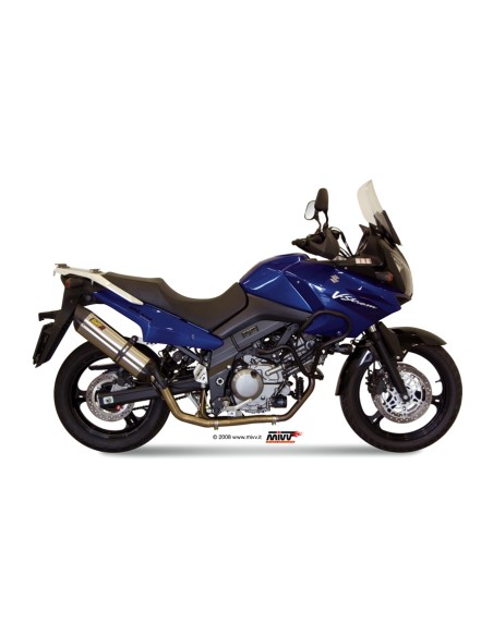 MIVV FULL SYSTEM 2X1 SUONO ST. STEEL CON TAPA CARBONO SUZUKI DL V-STROM 650 2004-06