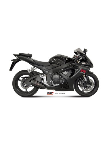MIVV SLIP-ON SUONO BLACK CON TAPA CARBONO SUZUKI GSX-R 600 / GSX-R 750 2006-07