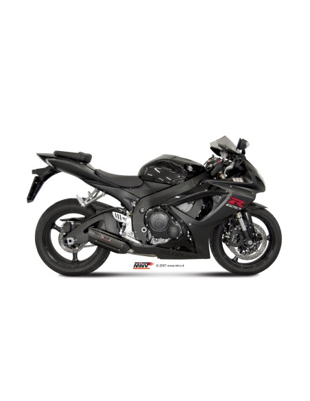 MIVV SLIP-ON SUONO BLACK CON TAPA CARBONO SUZUKI GSX-R 600 / GSX-R 750 2006-07