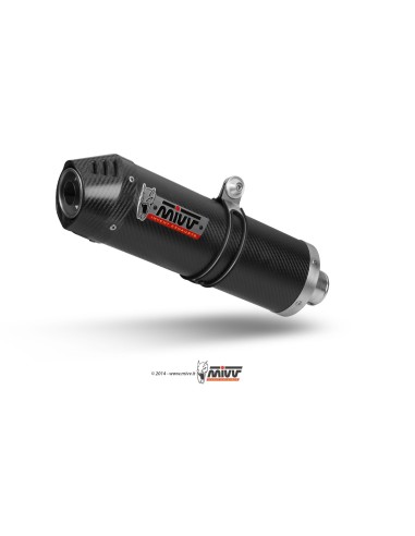 MIVV FULL SYSTEM 2X1 OVAL CARBONO CON TAPA CARBONO SUZUKI DL V-STROM 650 2007-11