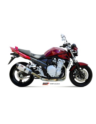 MIVV SLIP-ON SUONO ST. STEEL CON TAPA CARBONO SUZUKI GSF 650 BANDIT 2007-15 / GSX 650 F 2008-15