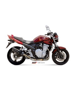 MIVV SLIP-ON SUONO BLACK CON TAPA CARBONO SUZUKI GSF 650 BANDIT 2007-15 / GSX 650 F 2008-15
