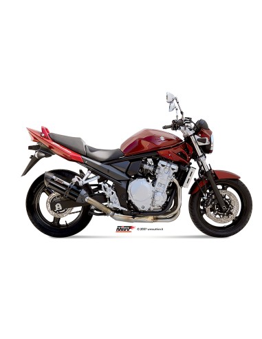 MIVV SLIP-ON SUONO BLACK CON TAPA CARBONO SUZUKI GSF 650 BANDIT 2007-15 / GSX 650 F 2008-15