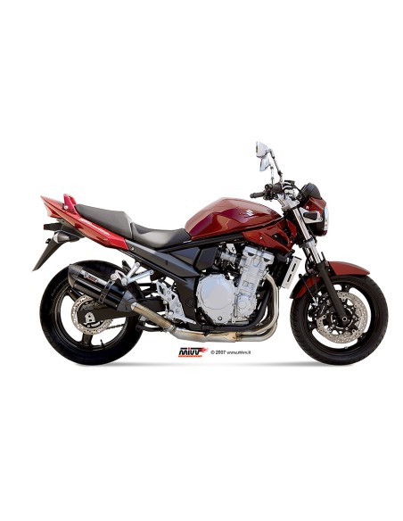 MIVV SLIP-ON SUONO BLACK CON TAPA CARBONO SUZUKI GSF 650 BANDIT 2007-15 / GSX 650 F 2008-15