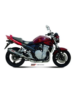 MIVV SLIP-ON OVAL CARBONO CON TAPA CARBONO SUZUKI GSF 650 BANDIT 2007-15 / GSX 650 F 2008-15