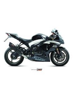 MIVV 2 SLIP-ON SUONO BLACK CON TAPA CARBONO SUZUKI GSX-R 1000 2009-11