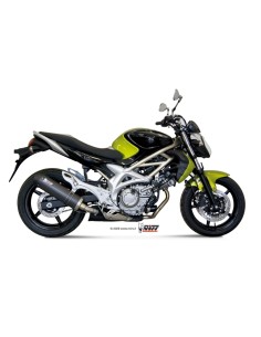 MIVV SLIP-ON OVAL CARBONO CON TAPA CARBONO SUZUKI GLADIUS 2009-15