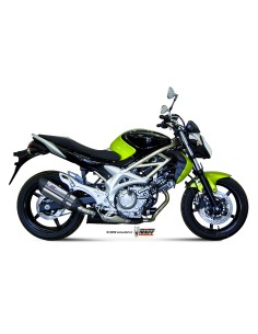 MIVV SLIP-ON SUONO ST. STEEL CON TAPA CARBONO SUZUKI GLADIUS 2009-15
