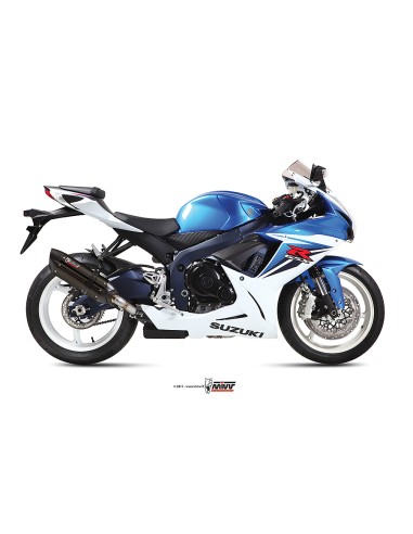 MIVV SLIP-ON SUONO BLACK CON TAPA CARBONO SUZUKI GSX-R 600 2011-16 / GSX-R 750 2011-17